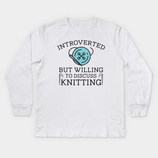 Introverted Knitting Kids Long Sleeve T-Shirt